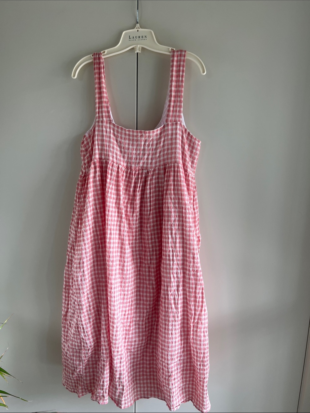 Jillian Harris x Joe Fresh Pink Gingham Field Dress Sundress - Picture 8 of 9
